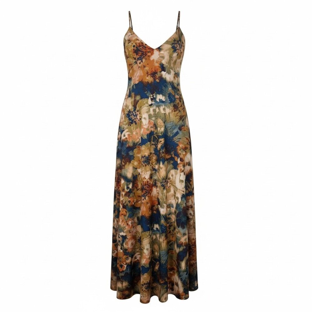 Nicole Miller Floral Maxi Dress w Pockets, Perfect for Summer